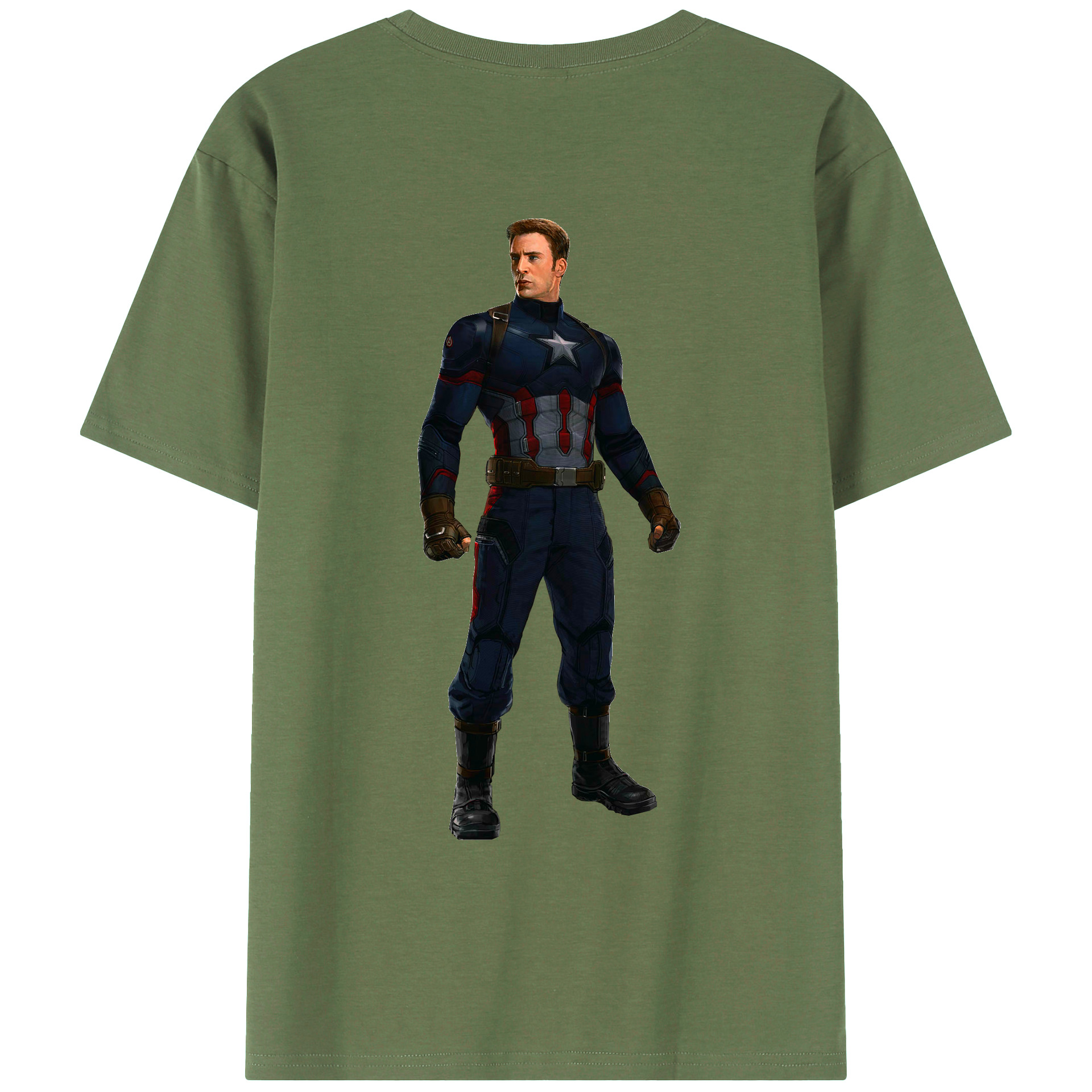 （画像用） アベンジャーズ The Avengers 綿100％ メンズ半袖Tシャツ（バックプリント） 通気性
